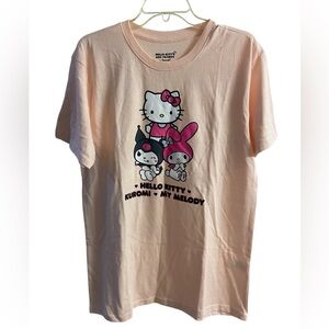 Hello Kitty and Friends‎ T Shirt Pink Long Line Women Large